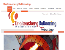 Tablet Screenshot of drakensbergballooning.com